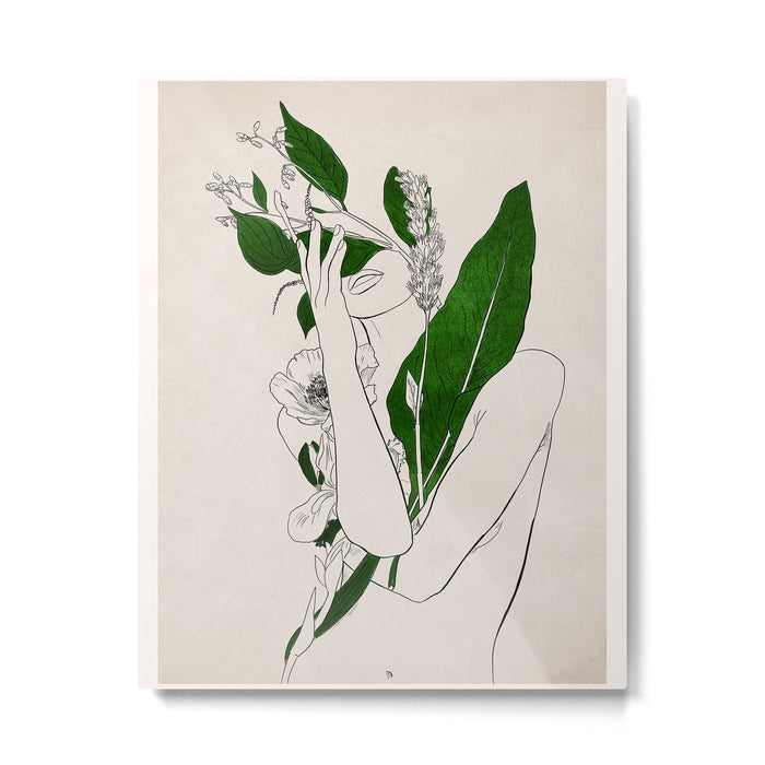 natural beauty-collage 7 Line Art 3 Metal Print Gallery Image 1