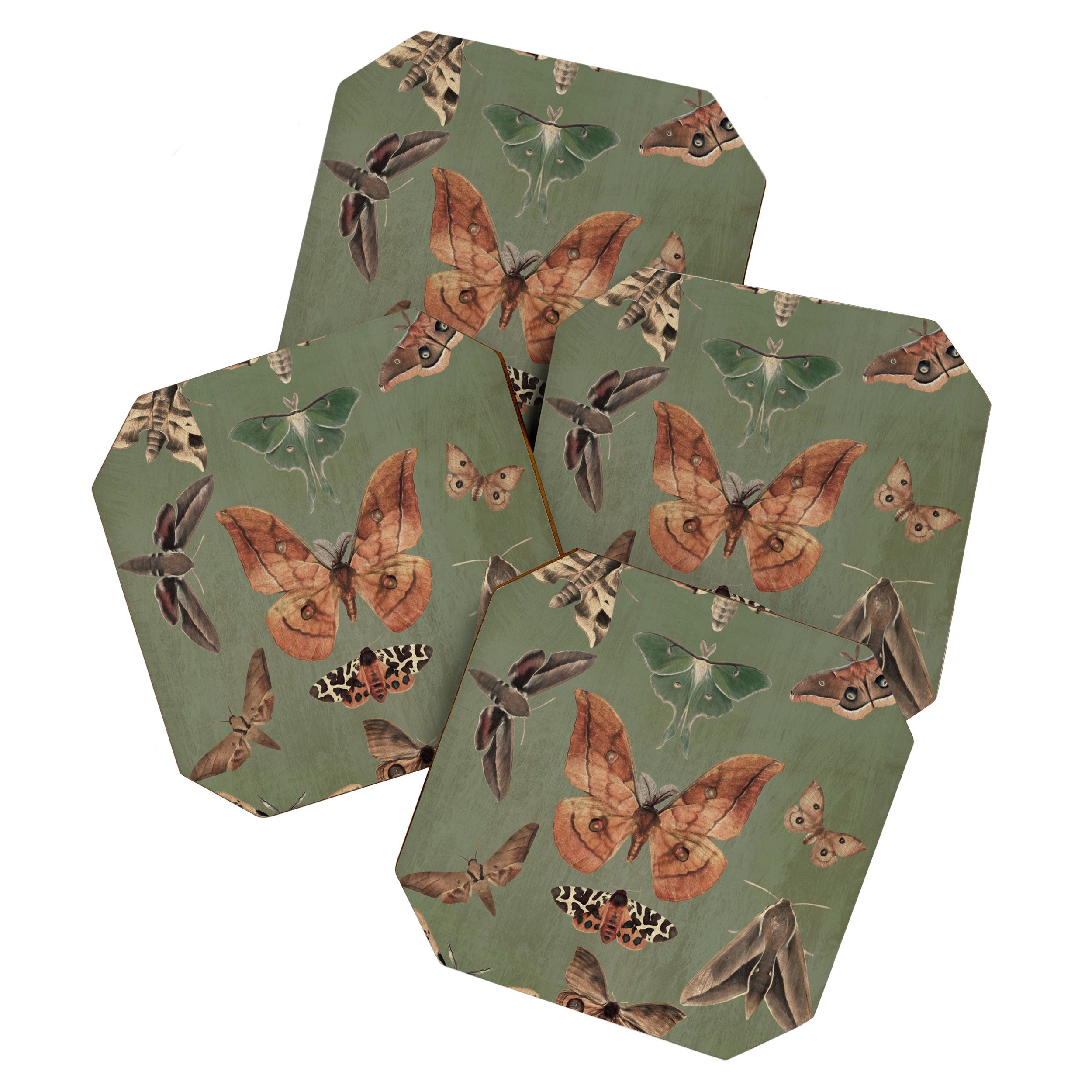 Night butterflies Coaster Gallery Image 1