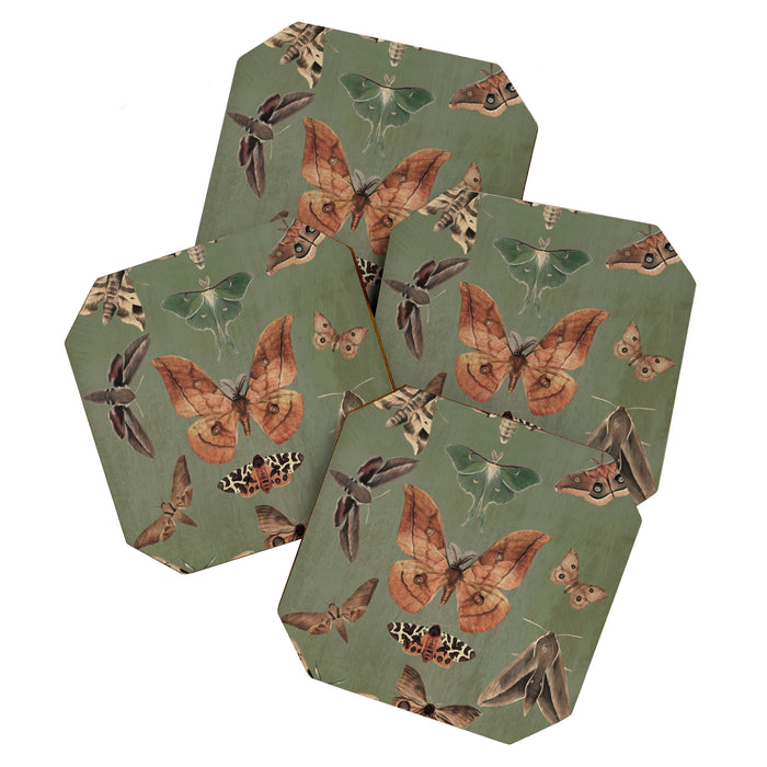 Night butterflies Coaster Gallery Image 1