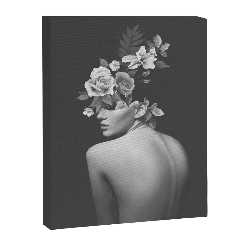 Night Garden Black and White Canvas Print Gallery Image 6