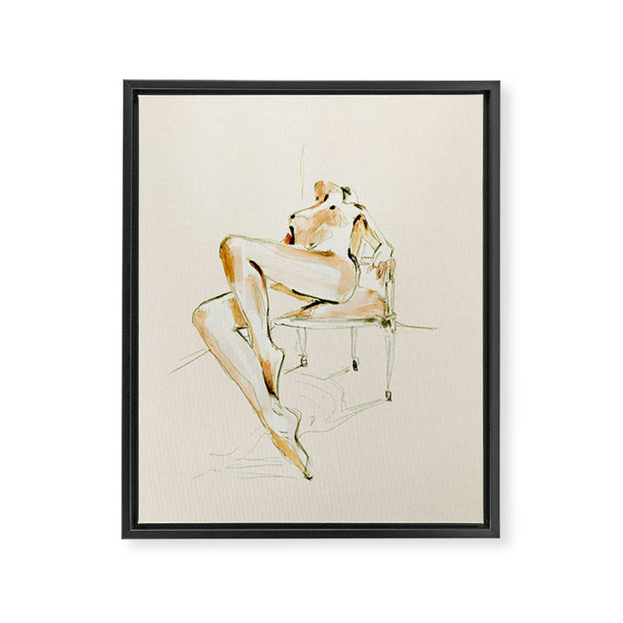 nude woman 2 Framed Canvas Print Gallery Image 1