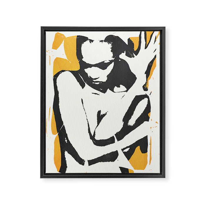 nude woman/ portrait Framed Canvas Print Gallery Image 1