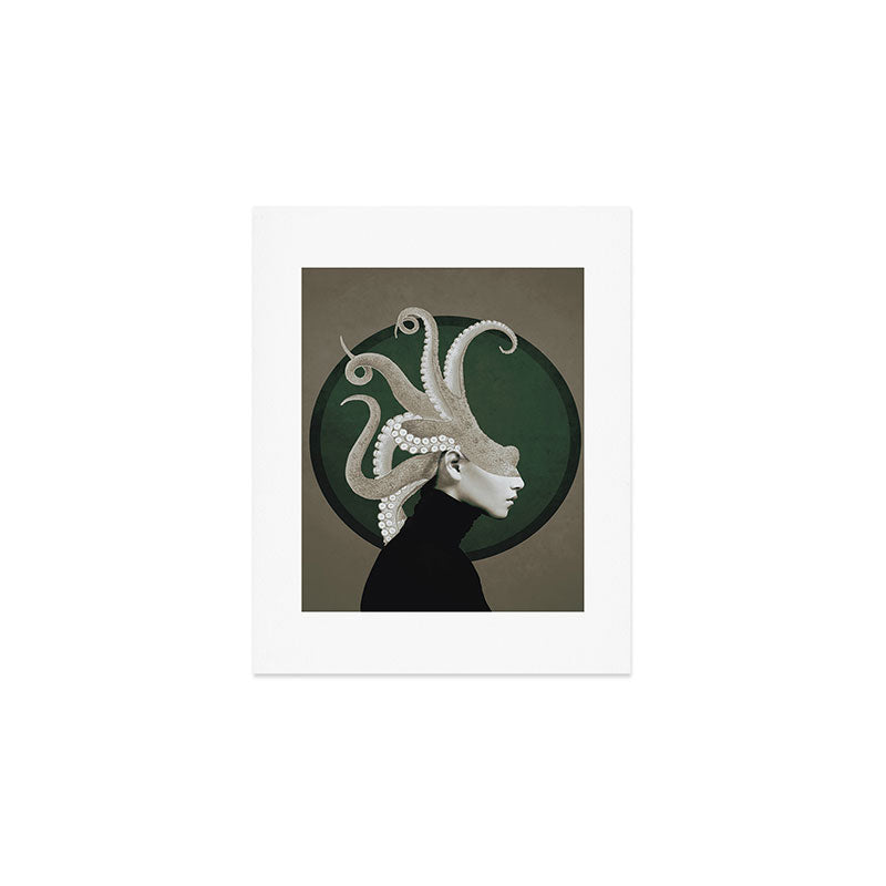 Octopus Portrait Art Print Gallery Image 1
