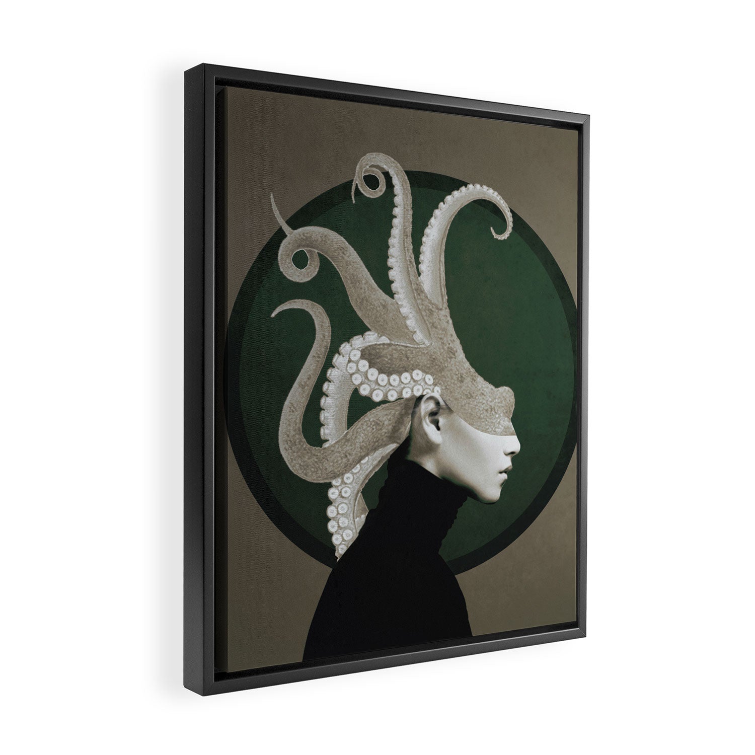 Octopus Portrait Framed Canvas Print Gallery Image 2