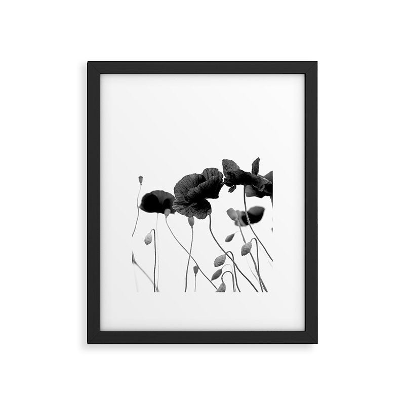 Poppy (black and white) Framed Art Print Gallery Image 5