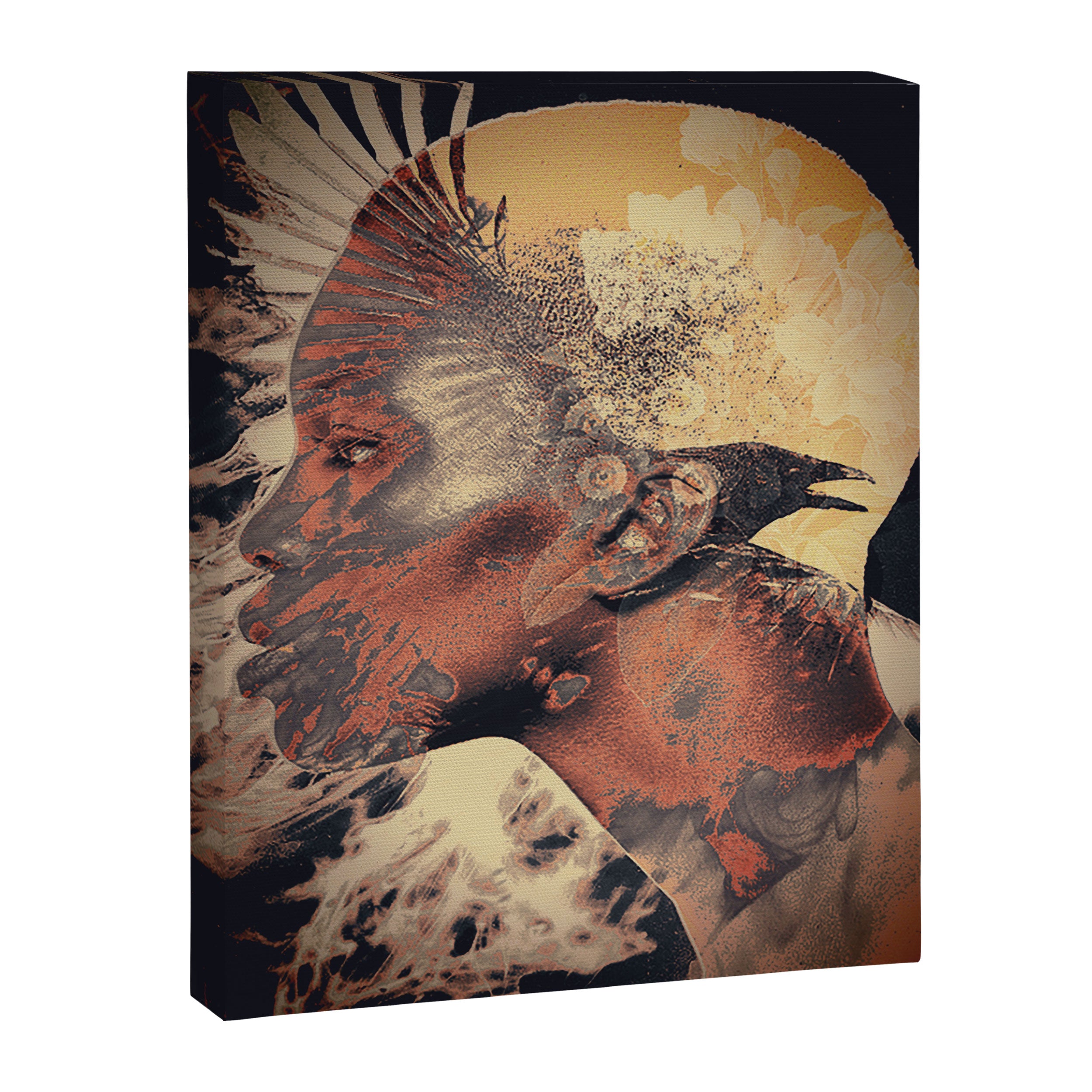 PORTRAIT (Woman and bird) Canvas Print Gallery Image 6