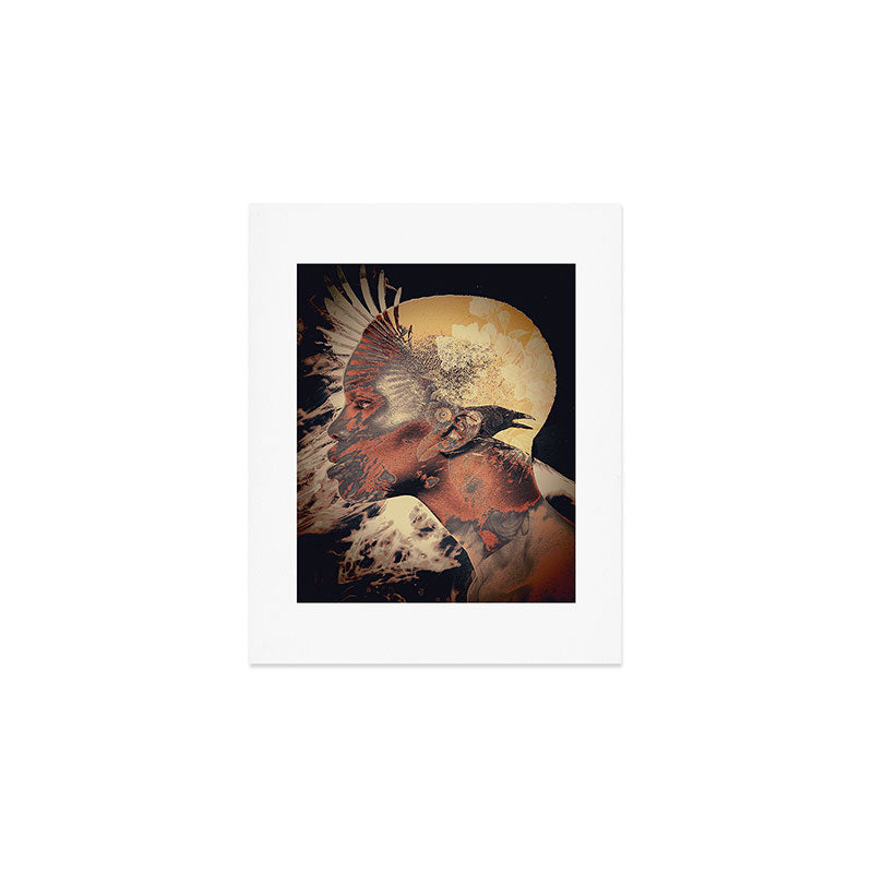 PORTRAIT (Woman and bird) Art Print Gallery Image 1