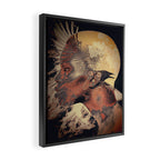 PORTRAIT (Woman and bird) Framed Canvas Print Gallery Image 2