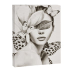 PORTRAIT /Woman with flower and butterflies Canvas Print Gallery Image 6