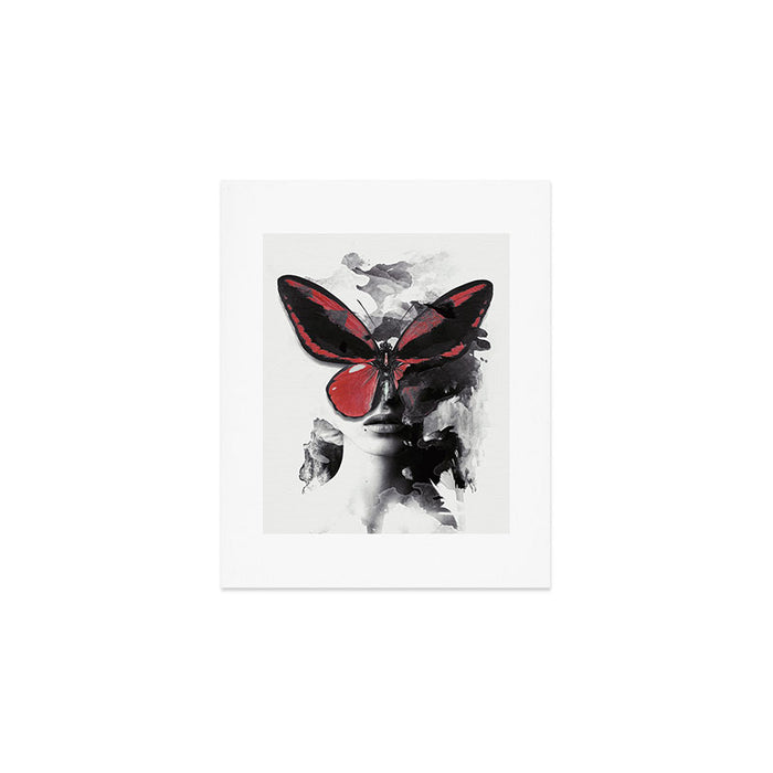 Red Butterfly Art Print Gallery Image 1