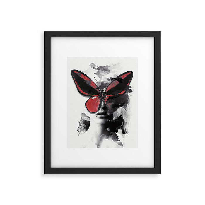Red Butterfly Framed Art Print Gallery Image 1