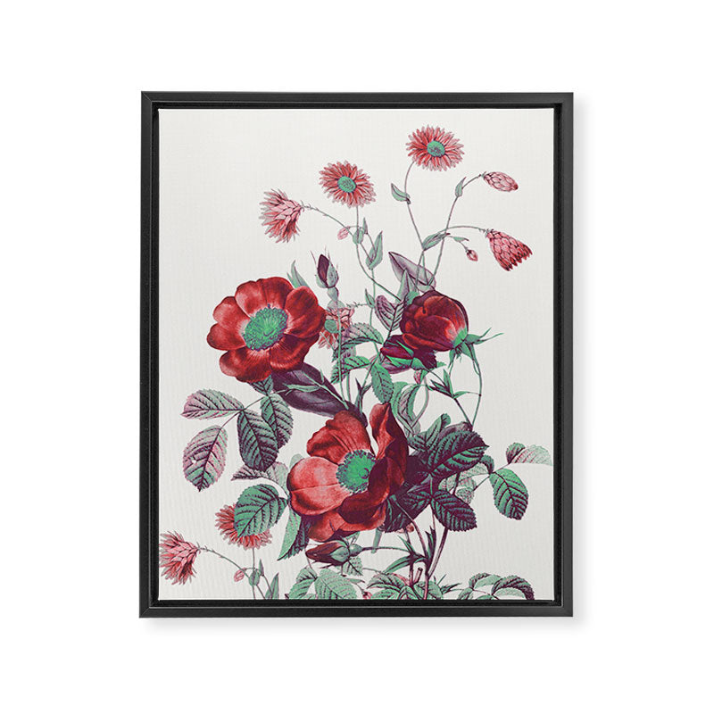 red flowers Framed Canvas Print Gallery Image 6