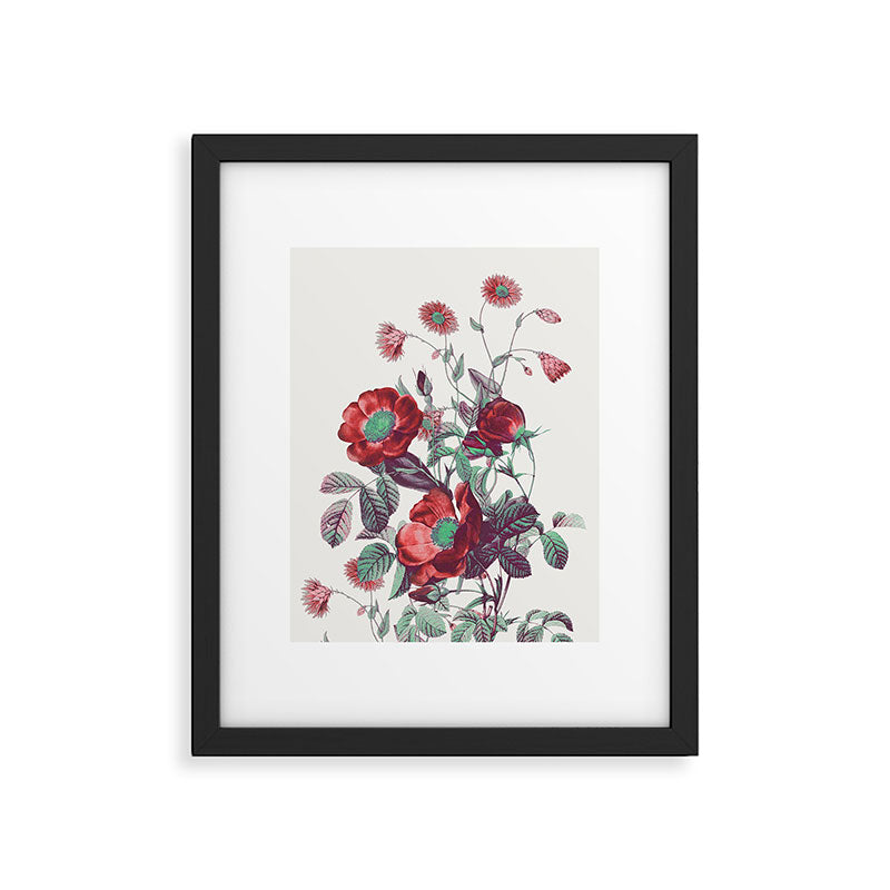 red flowers Framed Art Print Gallery Image 5