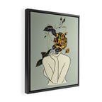 Rose Line Art  Framed Canvas Print Gallery Image 2