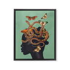 Snake and Butterflies 2 Framed Canvas Print Gallery Image 6