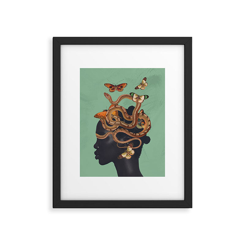 Snake and Butterflies 2 Framed Art Print Gallery Image 5