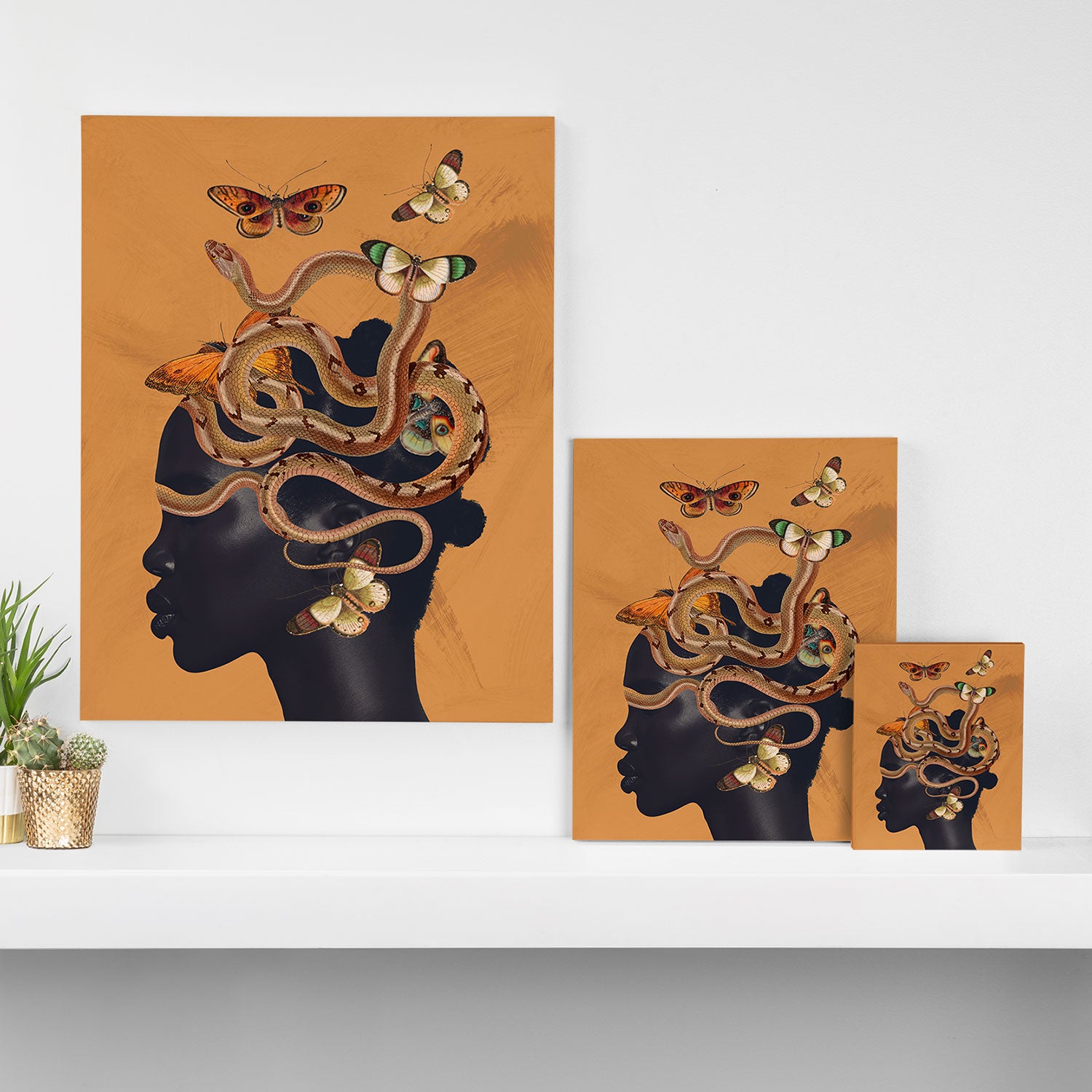 Snake and Butterflies Canvas Print Gallery Image 3