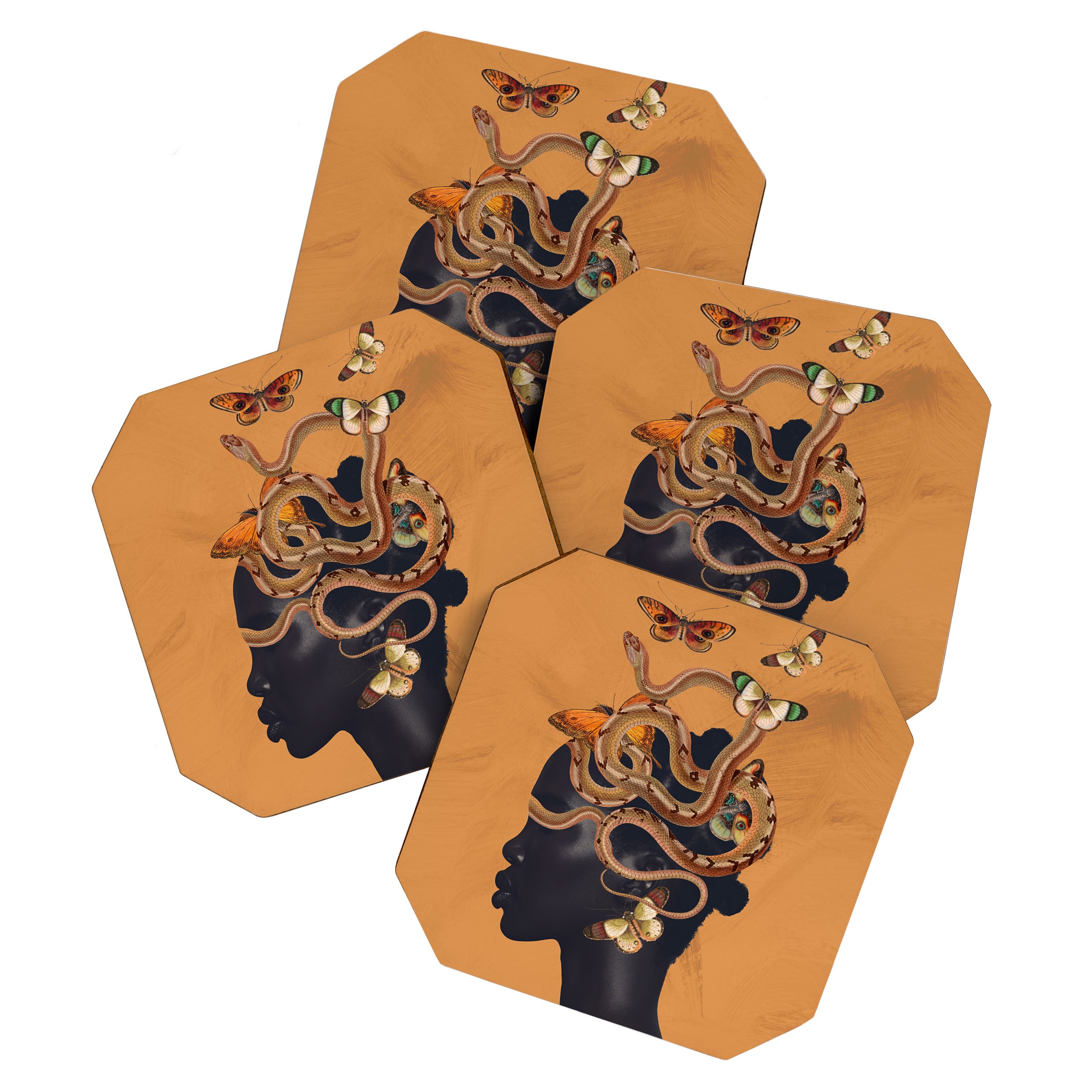 Snake and Butterflies Coaster Gallery Image 1