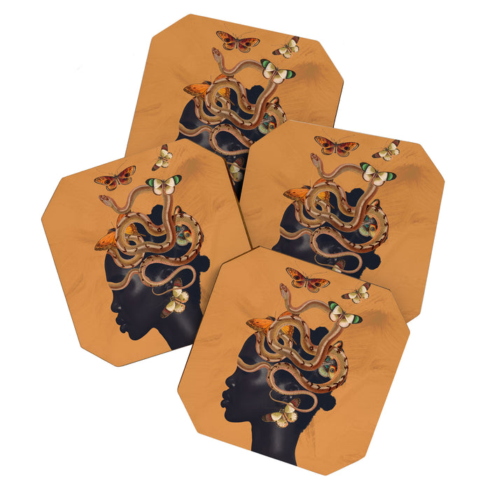 Snake and Butterflies Coaster Gallery Image 1