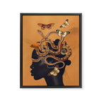 Snake and Butterflies Framed Canvas Print Gallery Image 6