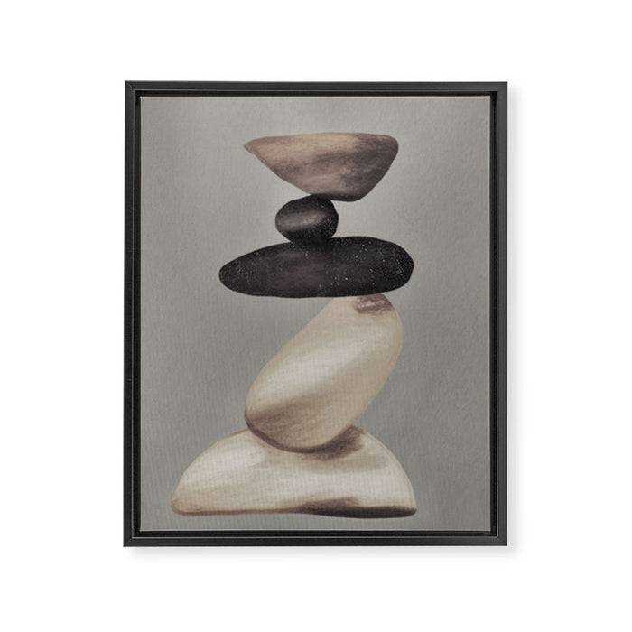 Stones 3 Framed Canvas Print Gallery Image 1