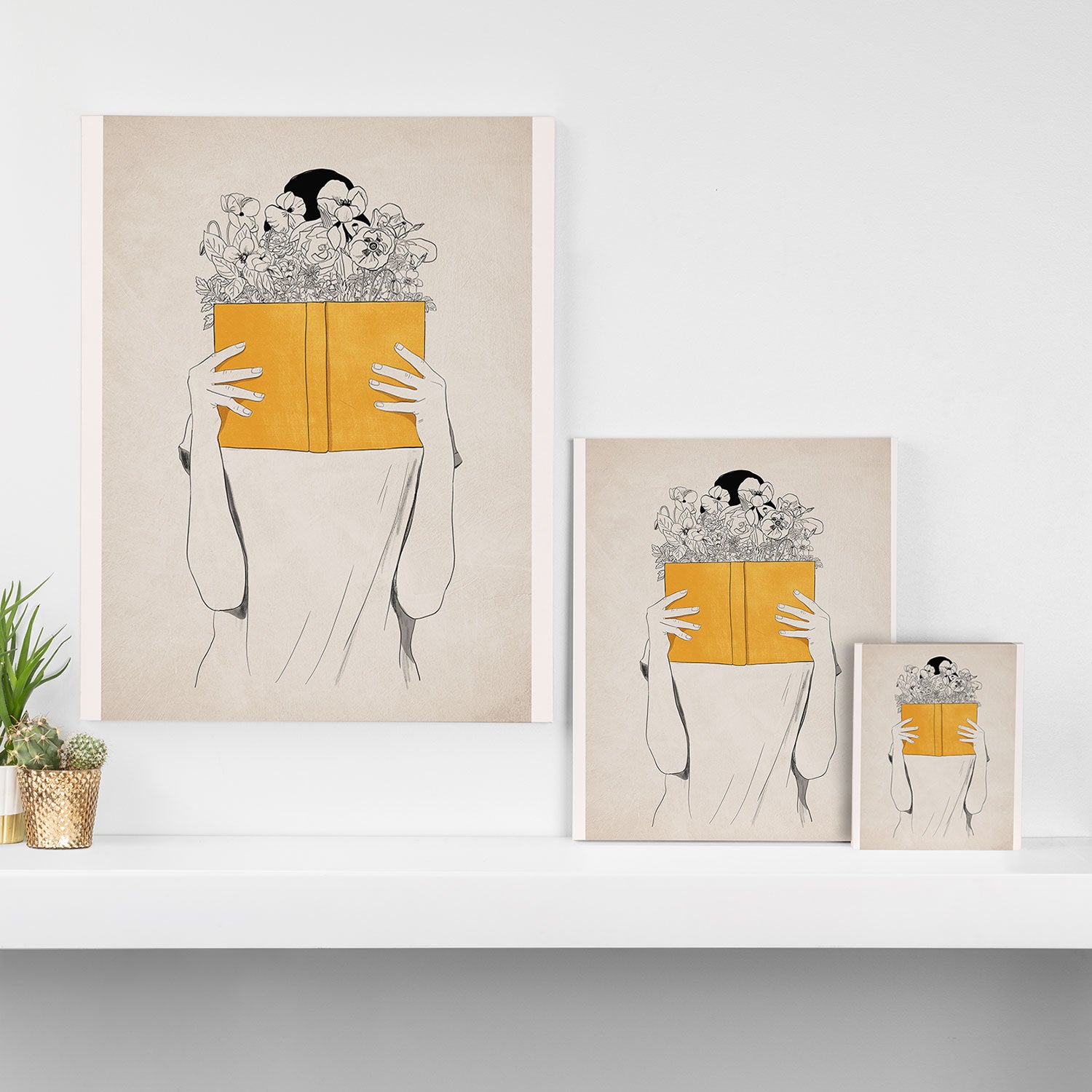 The Dreamer Line Art 6 Canvas Print Gallery Image 3