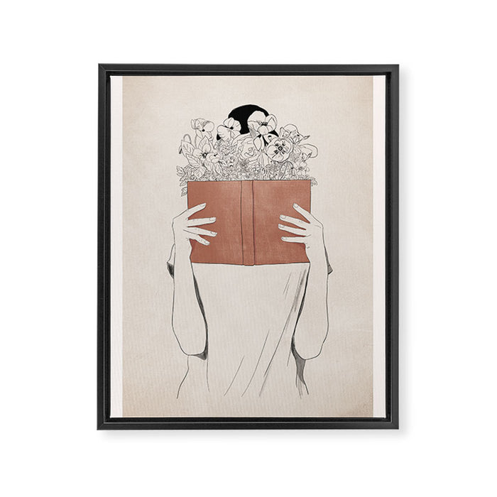 The Dreamer Line Art Framed Canvas Print Gallery Image 1