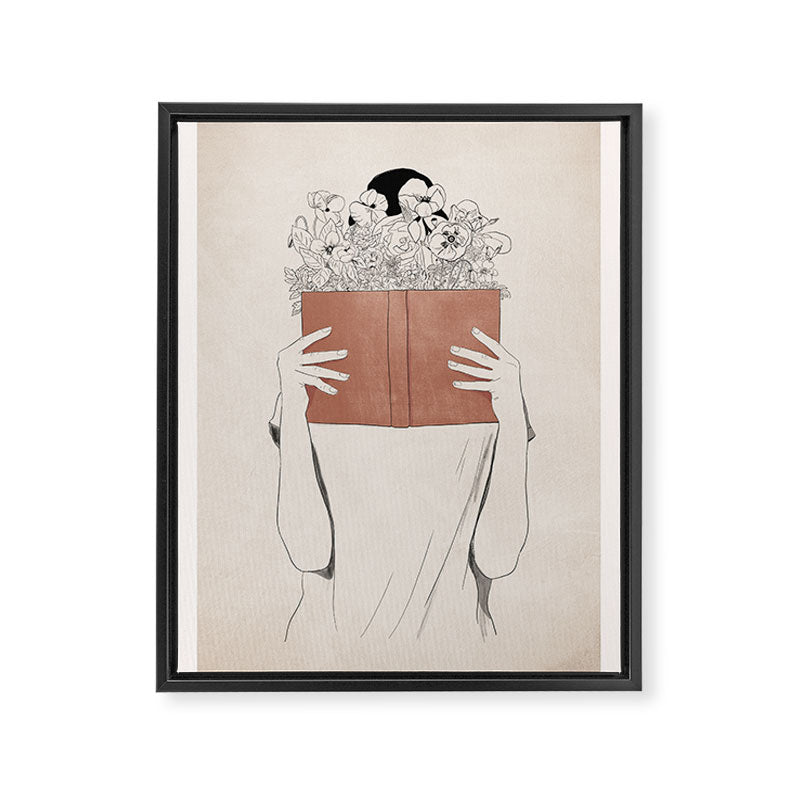 The Dreamer Line Art Framed Canvas Print Gallery Image 6