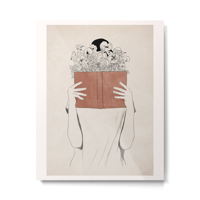 The Dreamer Line Art Metal Print Gallery Image 1