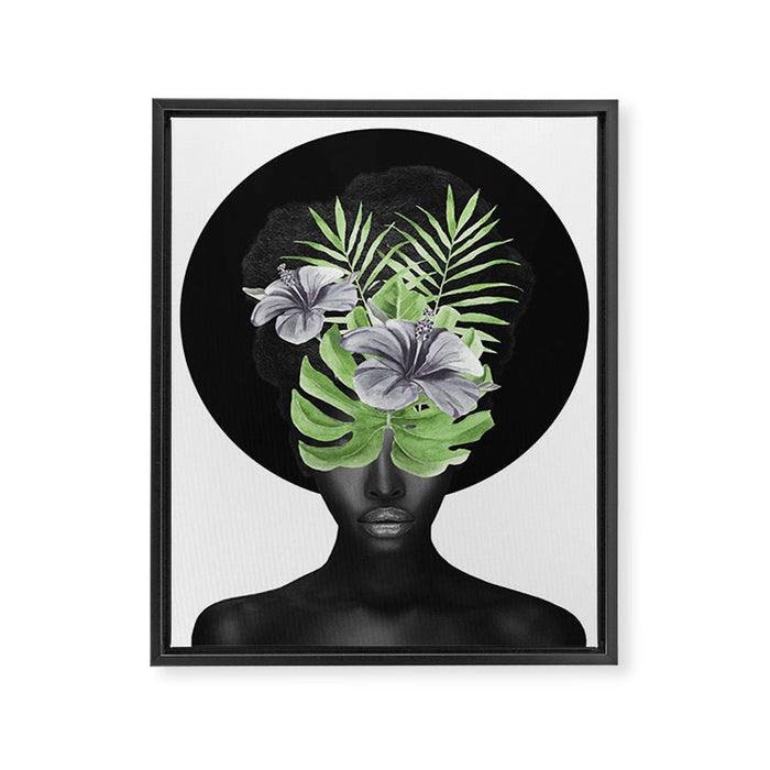 Tropical Girl Framed Canvas Print Gallery Image 1