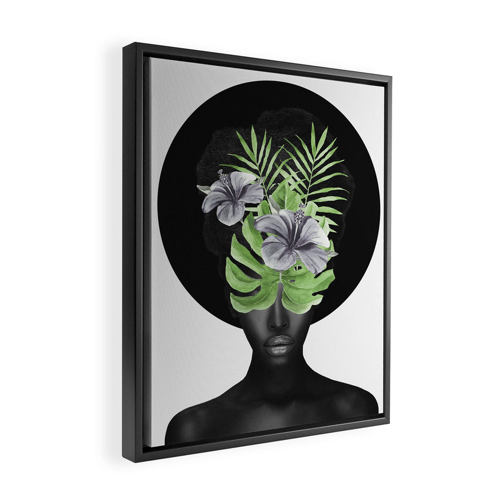 Tropical Girl Framed Canvas Print Gallery Image 2