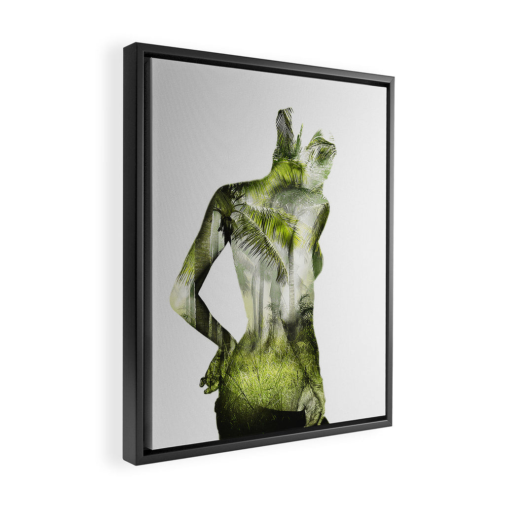 Tropical Woman Framed Canvas Print Gallery Image 2