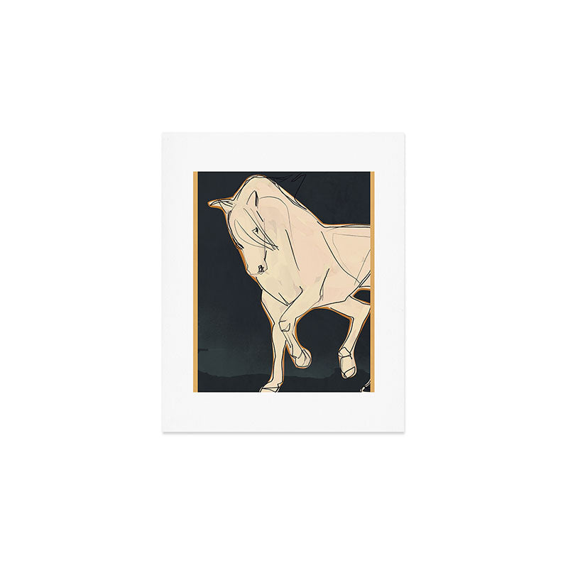 White Horse 2 Art Print