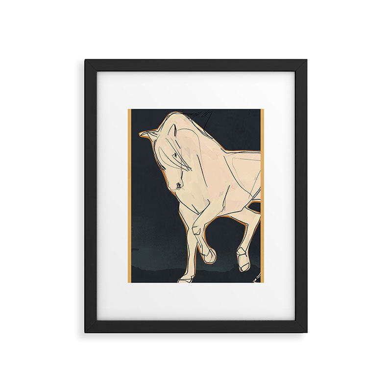 White Horse 2 Framed Art Print Gallery Image 5