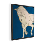 White Horse 5 Framed Canvas Print Gallery Image 2