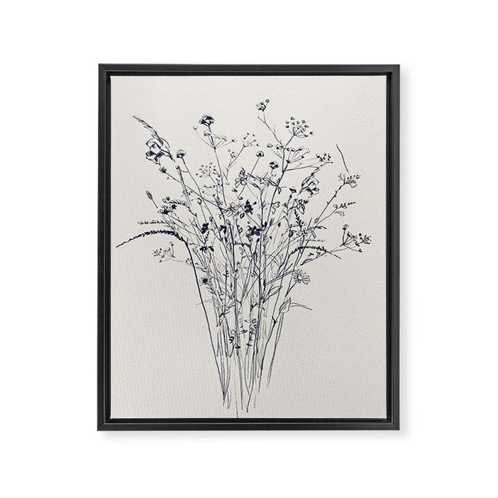 Wildflower Bouquet Framed Canvas Print Gallery Image 1