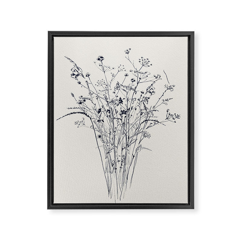 Wildflower Bouquet Framed Canvas Print Gallery Image 6