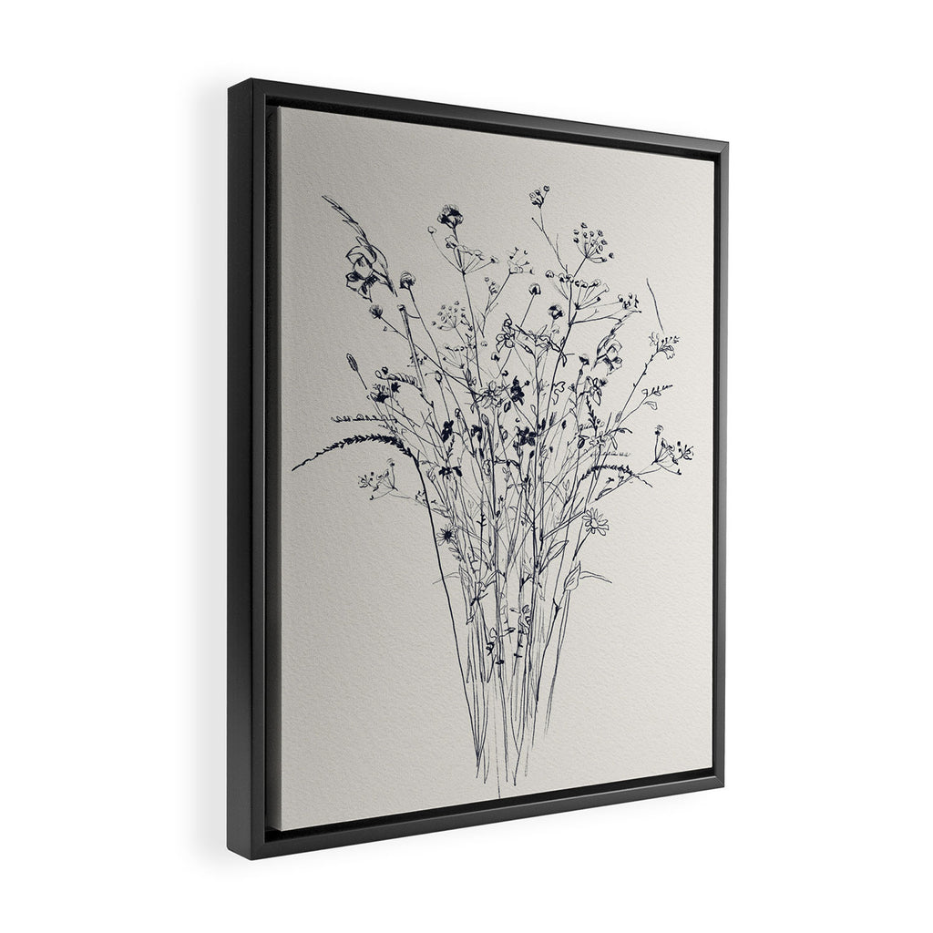 Wildflower Bouquet Framed Canvas Print Gallery Image 2