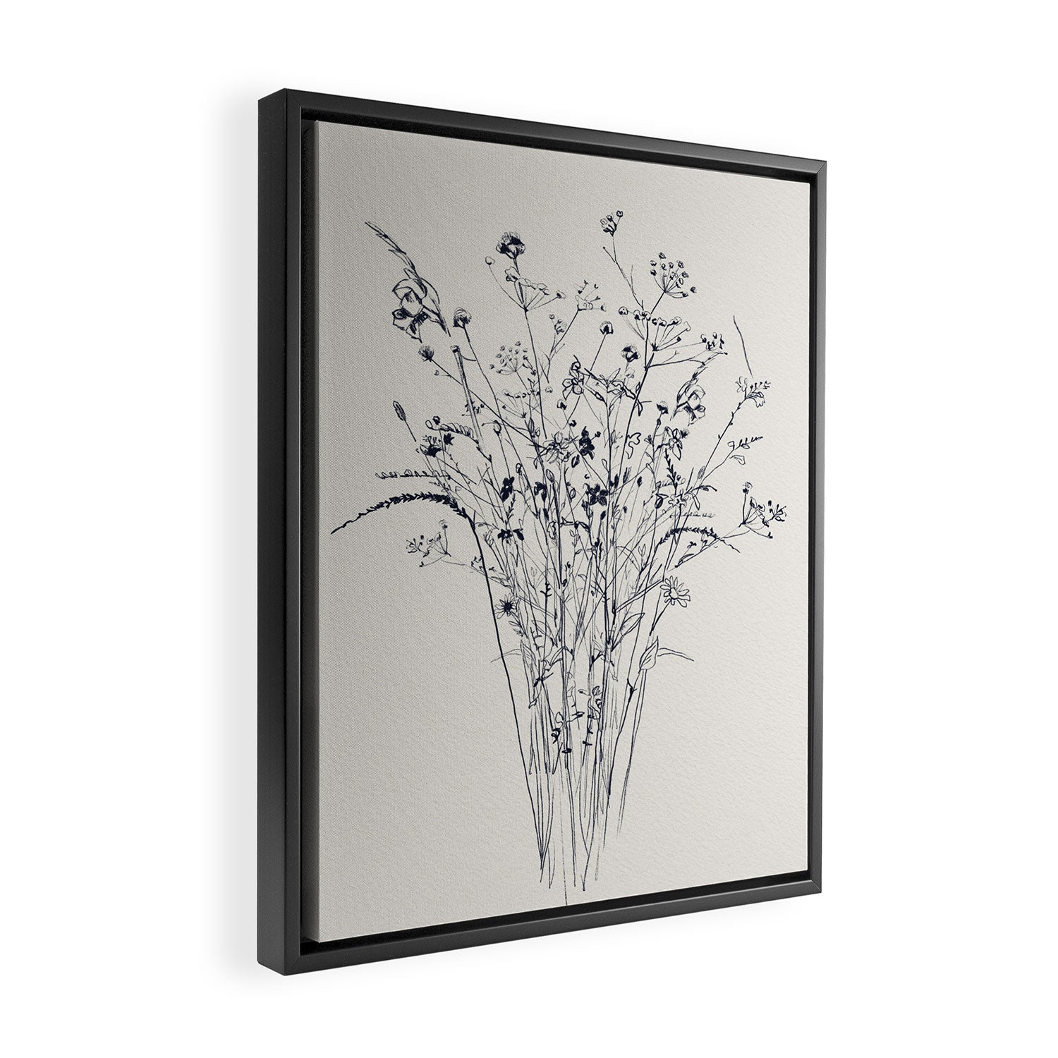 Wildflower Bouquet Framed Canvas Print Gallery Image 2