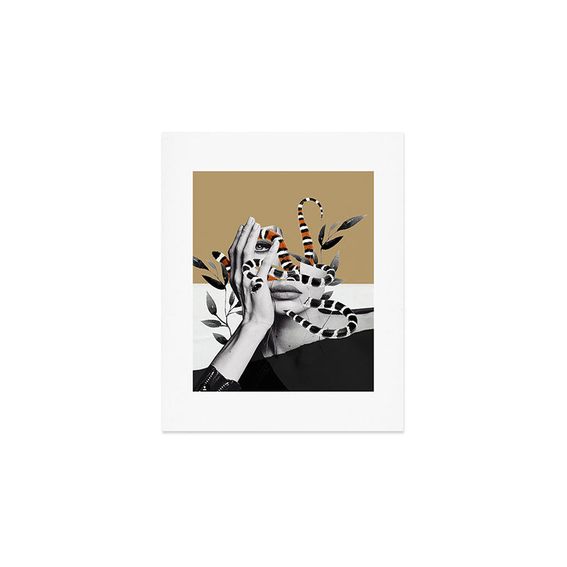 Woman and snakes Art Print Gallery Image 1