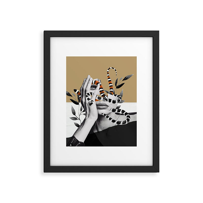 Woman and snakes Framed Art Print Gallery Image 5