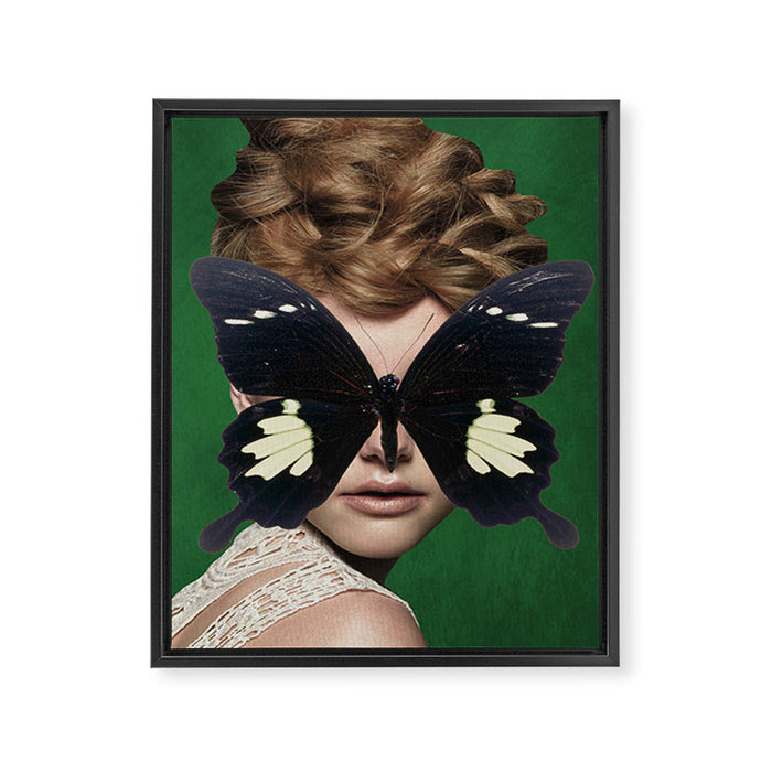 Woman Butterfly 3 Framed Canvas Print Gallery Image 1