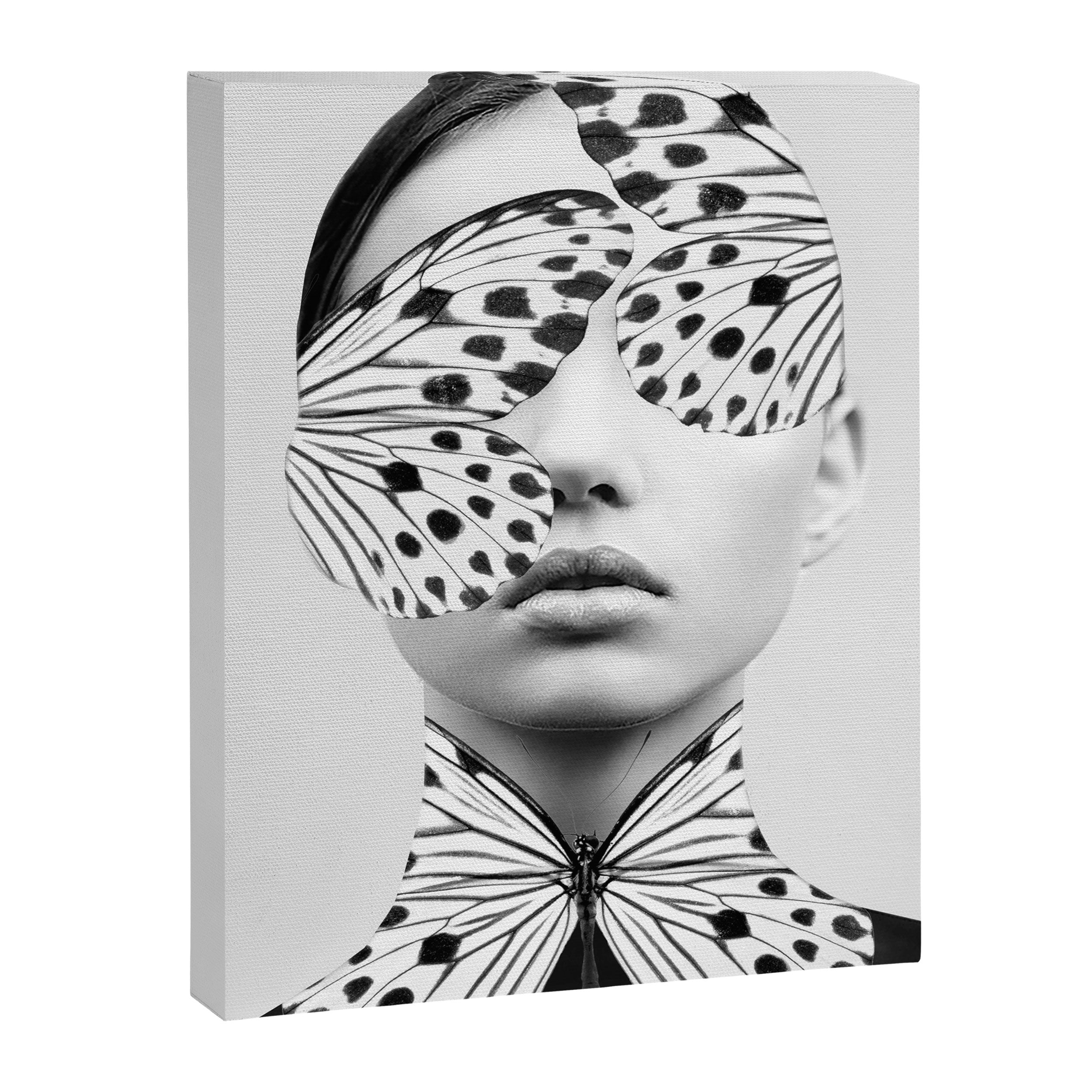 Woman Butterfly Canvas Print Gallery Image 8