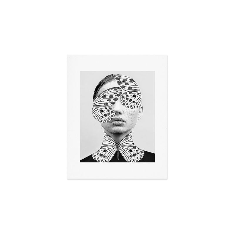 Woman Butterfly Art Print Gallery Image 1
