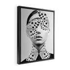 Woman Butterfly Framed Canvas Print Gallery Image 2