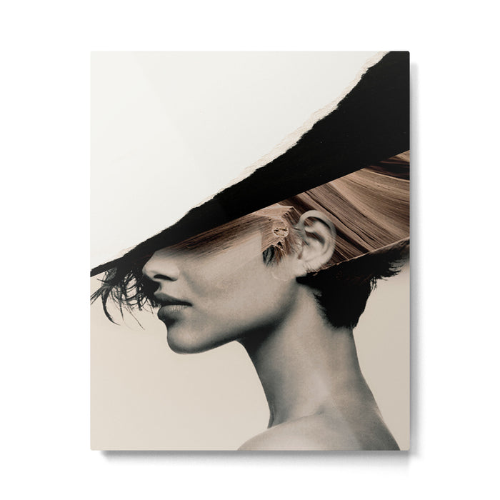 woman / collage portrait Metal Print Gallery Image 1