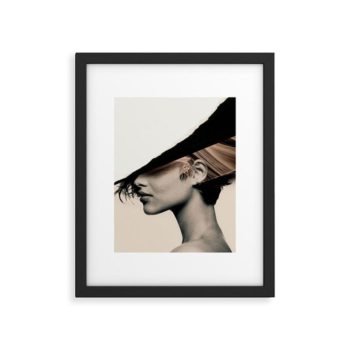 woman / collage portrait Framed Art Print Gallery Image 1