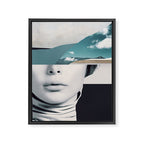 woman portrait /collage 3 Framed Canvas Print Gallery Image 6