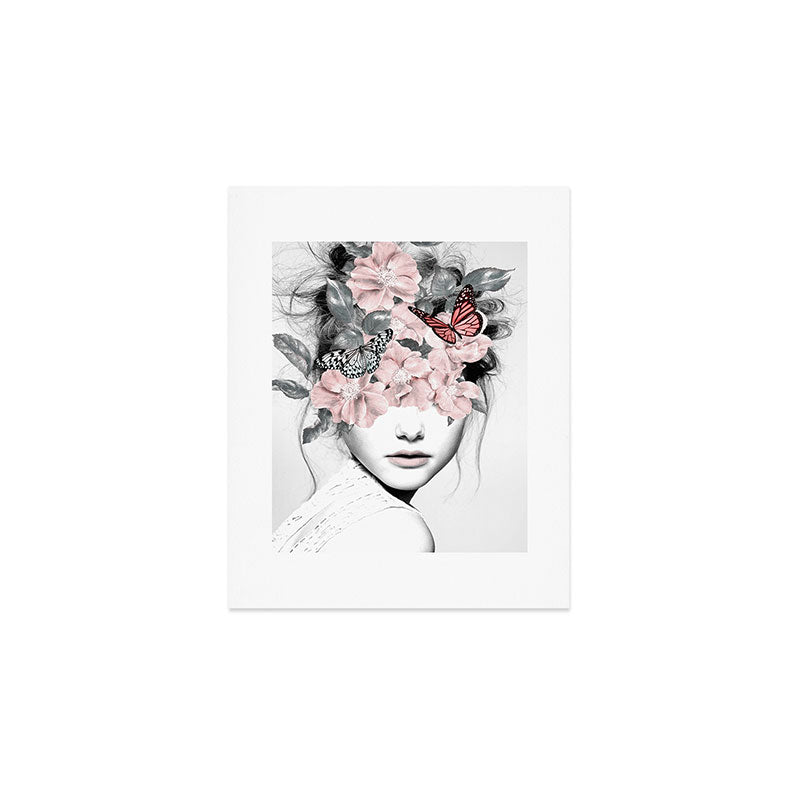 WOMAN WITH FLOWERS 10 Art Print Gallery Image 1