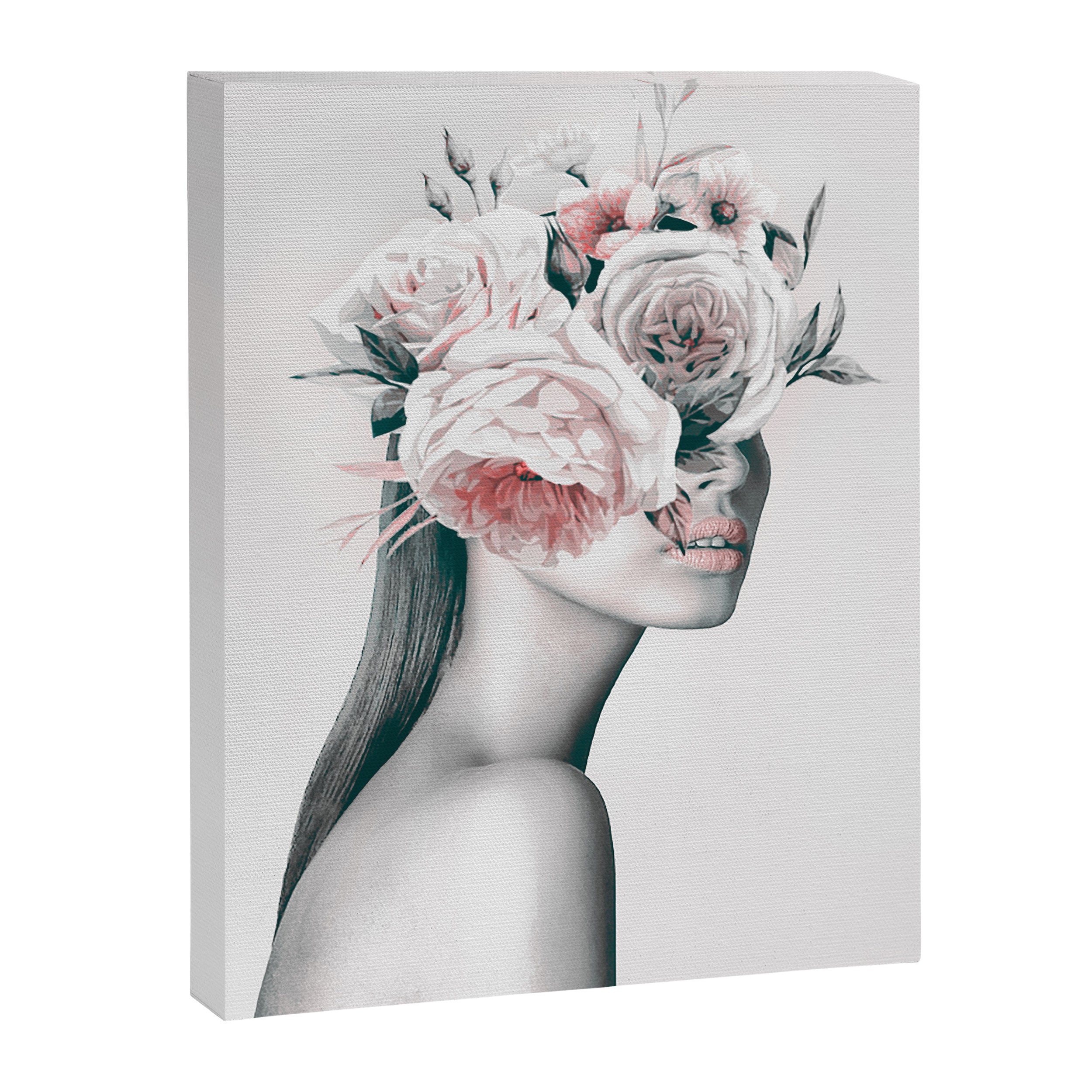 WOMAN WITH FLOWERS 11 Canvas Print Gallery Image 6
